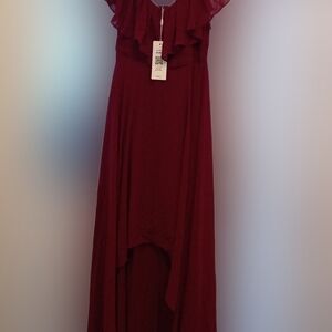 Ever Pretty Burgundy High Low Dress